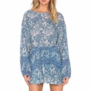Free People Open Back Paisley Sun Dress